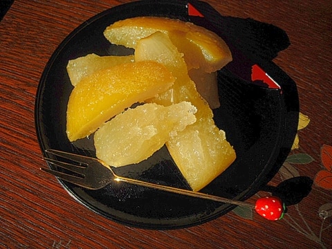 文旦の皮 とろ〜り爽やかデザートに変身♥